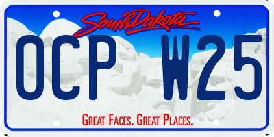 SD license plate 0CPW25