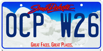 SD license plate 0CPW26