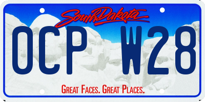 SD license plate 0CPW28