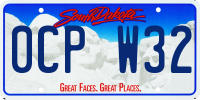 SD license plate 0CPW32