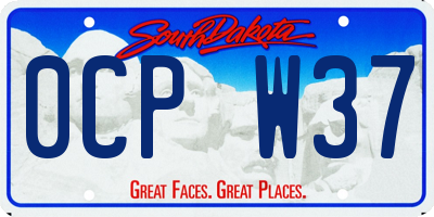 SD license plate 0CPW37
