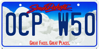 SD license plate 0CPW50