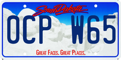 SD license plate 0CPW65
