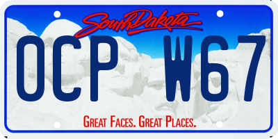 SD license plate 0CPW67