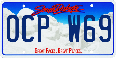 SD license plate 0CPW69