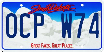 SD license plate 0CPW74