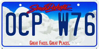 SD license plate 0CPW76