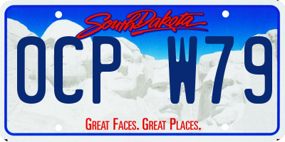 SD license plate 0CPW79