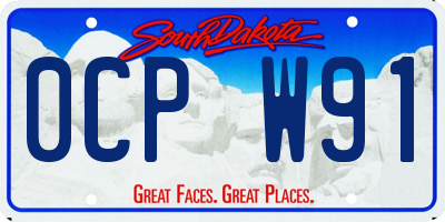 SD license plate 0CPW91