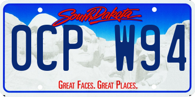 SD license plate 0CPW94