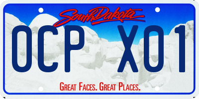 SD license plate 0CPX01
