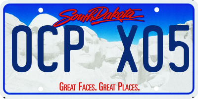 SD license plate 0CPX05