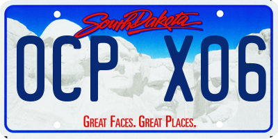 SD license plate 0CPX06