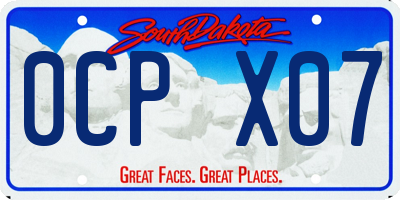SD license plate 0CPX07