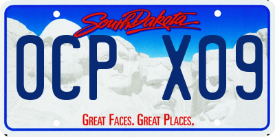 SD license plate 0CPX09