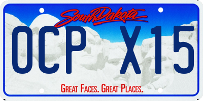 SD license plate 0CPX15