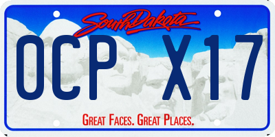 SD license plate 0CPX17