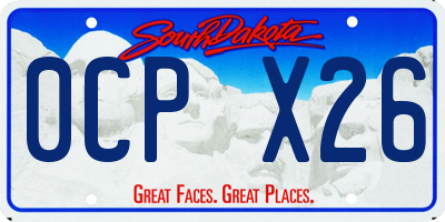 SD license plate 0CPX26