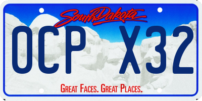 SD license plate 0CPX32