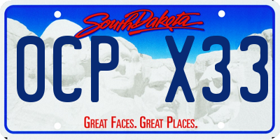 SD license plate 0CPX33