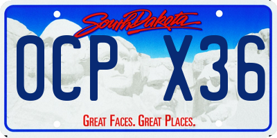 SD license plate 0CPX36