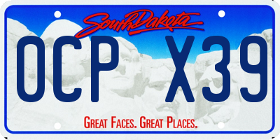 SD license plate 0CPX39