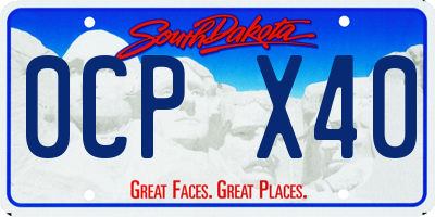 SD license plate 0CPX40