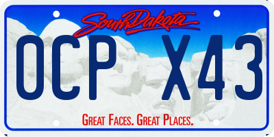 SD license plate 0CPX43
