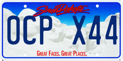 SD license plate 0CPX44
