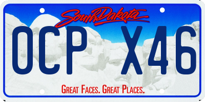 SD license plate 0CPX46