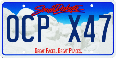 SD license plate 0CPX47