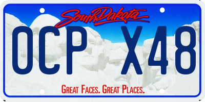 SD license plate 0CPX48