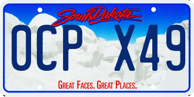 SD license plate 0CPX49