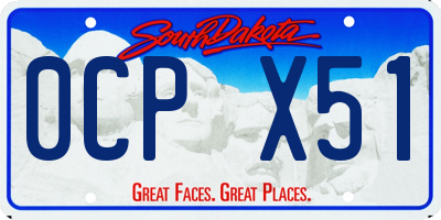 SD license plate 0CPX51