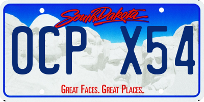 SD license plate 0CPX54