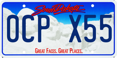 SD license plate 0CPX55