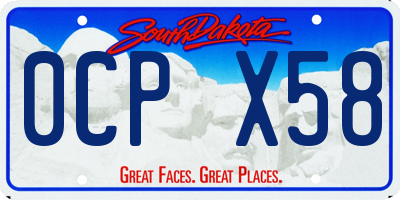SD license plate 0CPX58