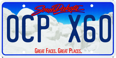 SD license plate 0CPX60