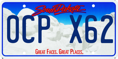 SD license plate 0CPX62