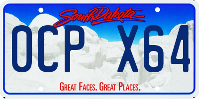 SD license plate 0CPX64