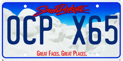 SD license plate 0CPX65