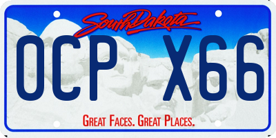 SD license plate 0CPX66