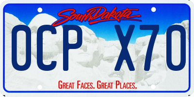 SD license plate 0CPX70