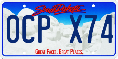 SD license plate 0CPX74