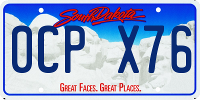 SD license plate 0CPX76