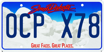 SD license plate 0CPX78