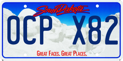 SD license plate 0CPX82
