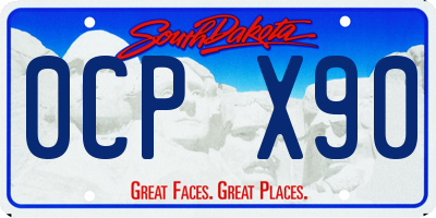 SD license plate 0CPX90