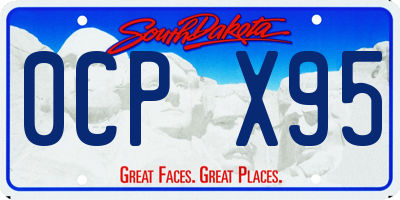 SD license plate 0CPX95