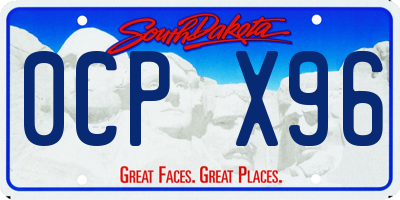 SD license plate 0CPX96